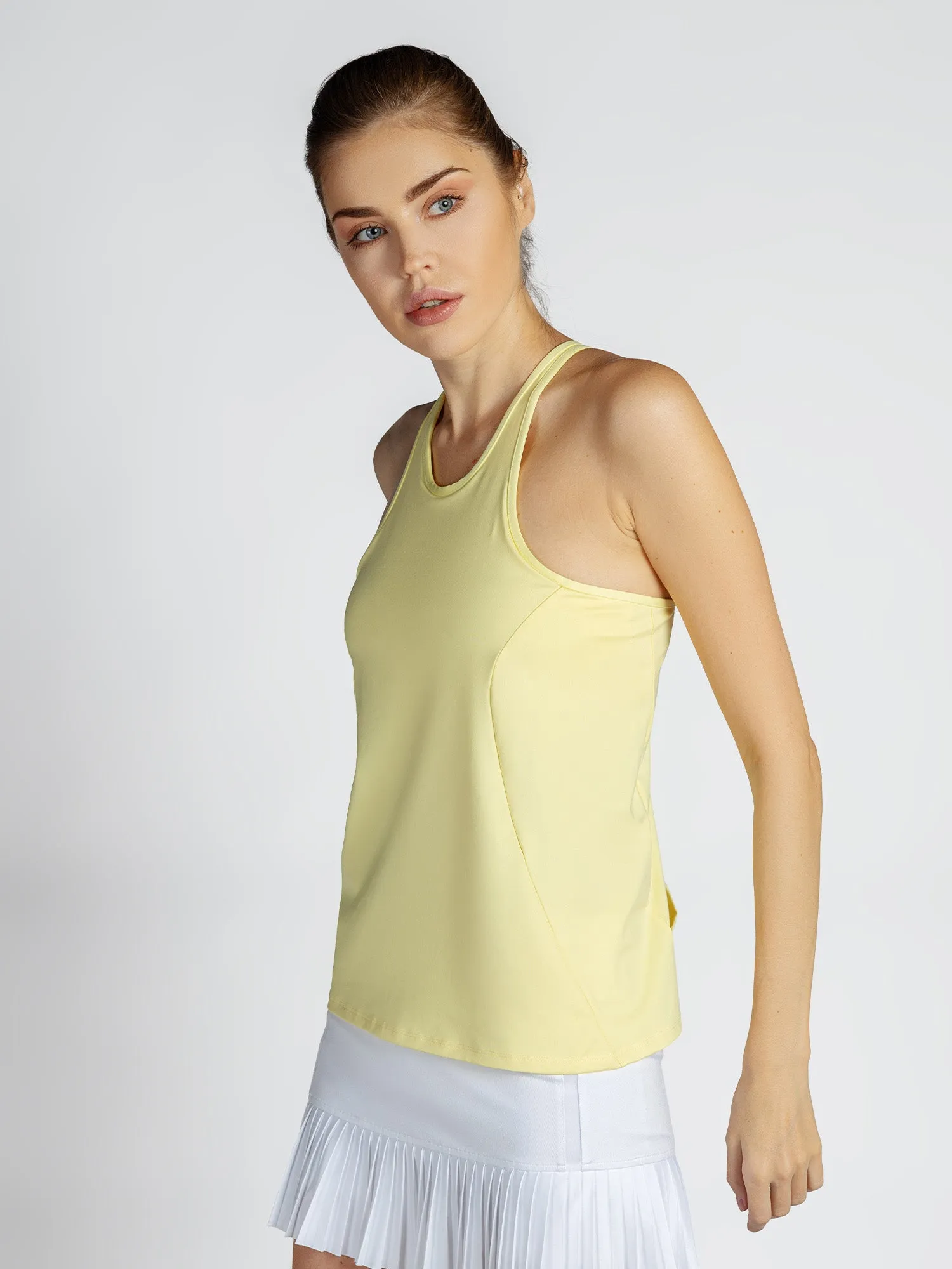 Nora Halter Neck Active & Tennis Tank - Lemonade