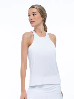 Nora Halter Neck Active & Tennis Tank - White