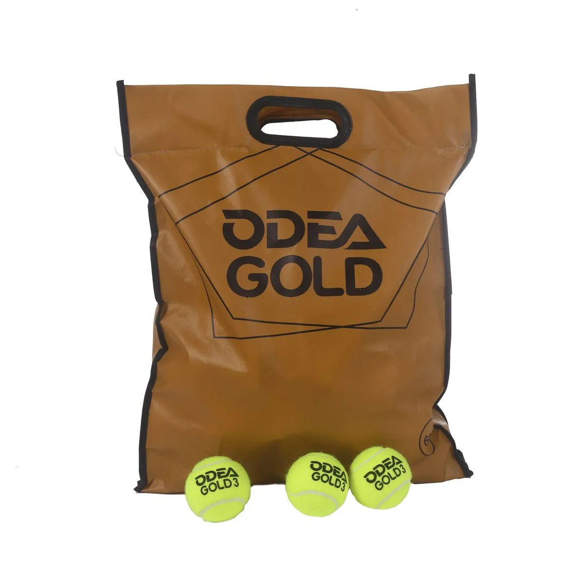 ODEA Gold Professional Training Tennis Balls - 60 Pack, ITF Approved, All Surface