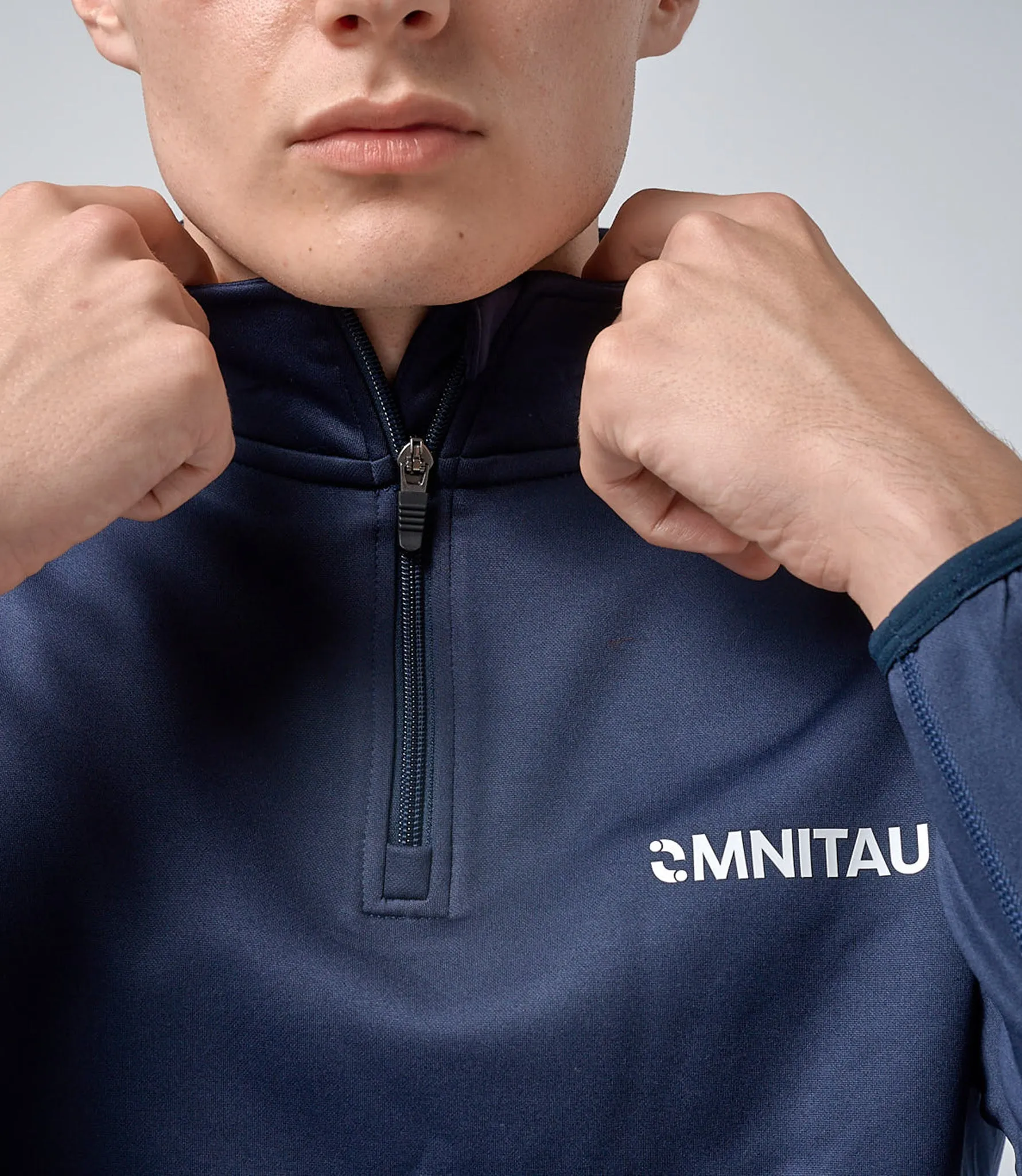 Omnitau Men's Omni Perform Recycled 1/4 Zip Mid Layer Fleece - Navy