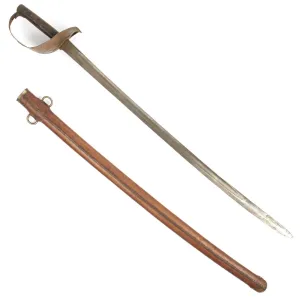 Original British P-1899 Cavalry Sword with Rare Leather Covered Scabbard by Wilkinson Dated 1901