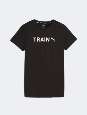 Puma Graphic Women Training T-Shirt Black/White