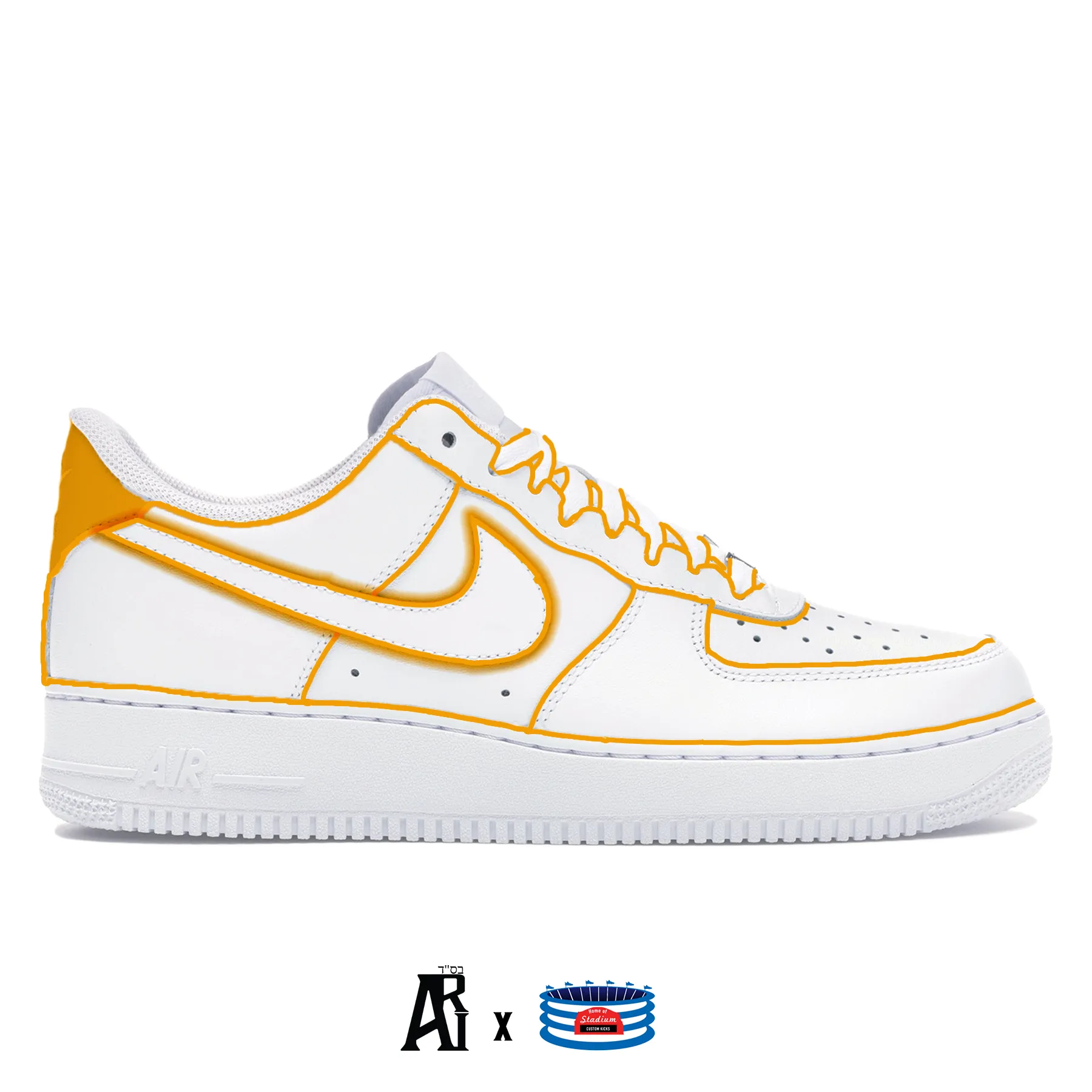 "Neon Lines" Nike Air Force 1 Low Shoes