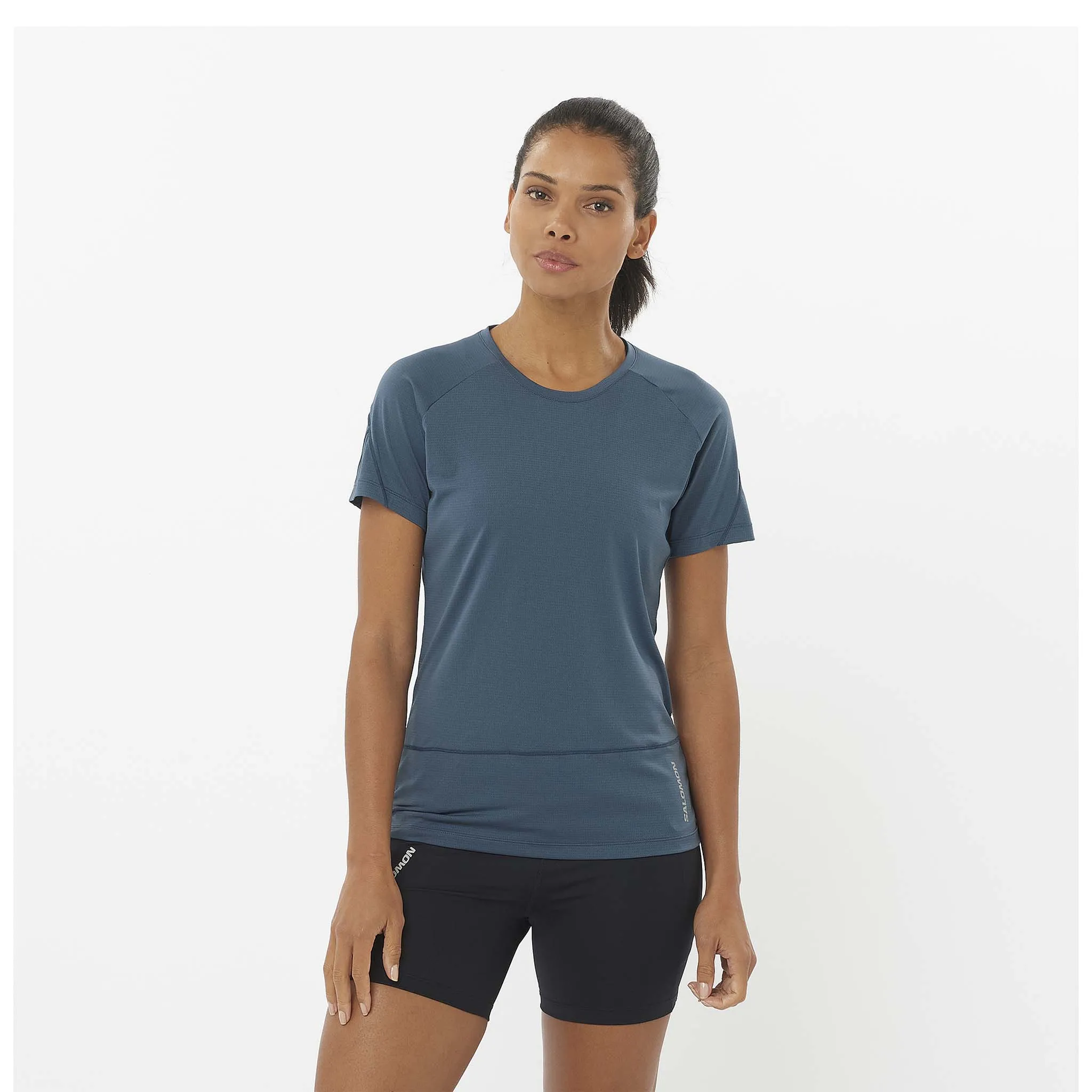 Salomon | Women's Cross Run Short Sleeve T-Shirt - Midnight Navy