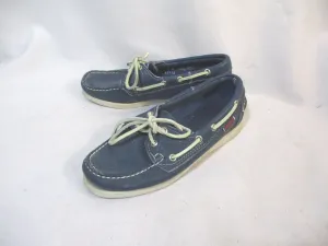 SEBAGO DOCKSIDERS Mocs Boat Shoe Preppy BLUE LEATHER 6