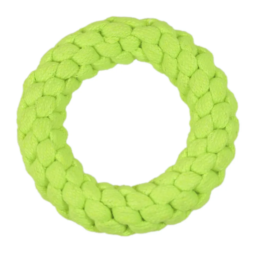 Skatrs Ball, Bone, Ring and Knotted Ball 4 in 1 Rope Tug Toy Combo for Dogs and Cats