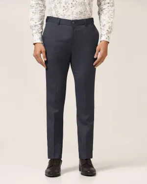 Slim Fit B-91 Formal Navy Textured Trouser - Bandit