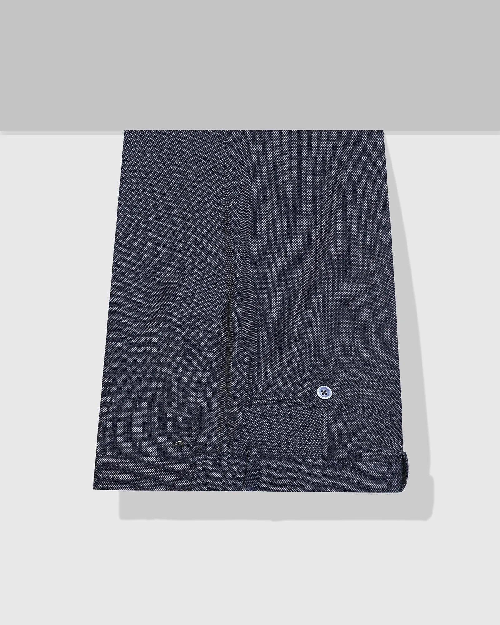 Slim Fit B-91 Formal Navy Textured Trouser - Bandit