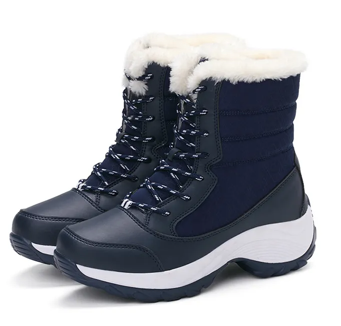 Snow Boots Female High To Help Waterproof Ladies Cotton Shoes Boots