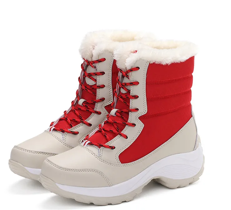 Snow Boots Female High To Help Waterproof Ladies Cotton Shoes Boots