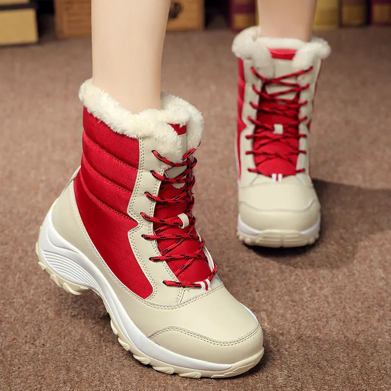 Snow Boots Female High To Help Waterproof Ladies Cotton Shoes Boots