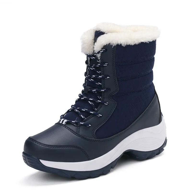 Snow Boots Female High To Help Waterproof Ladies Cotton Shoes Boots