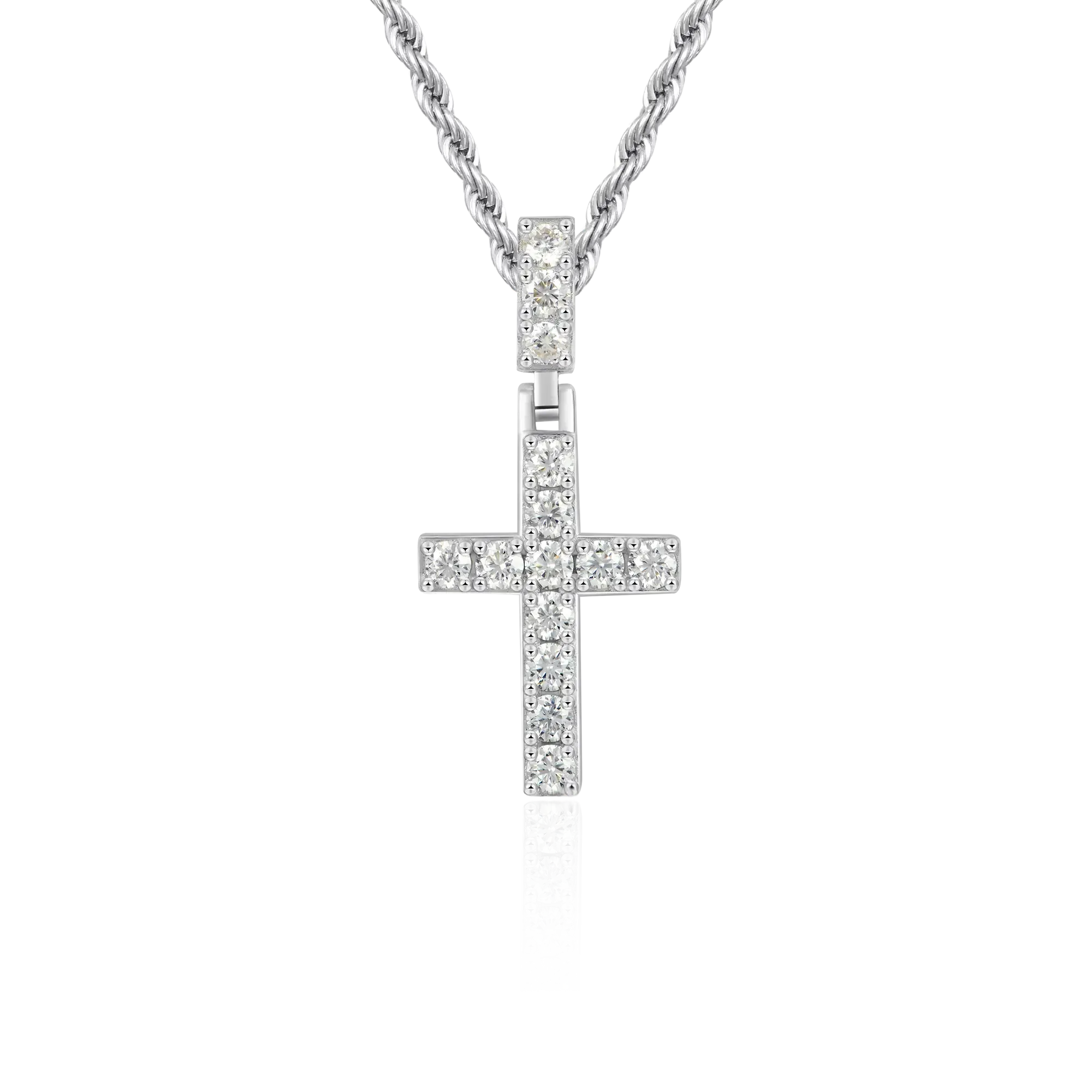 Solid Tennis Cross Pendant - Small