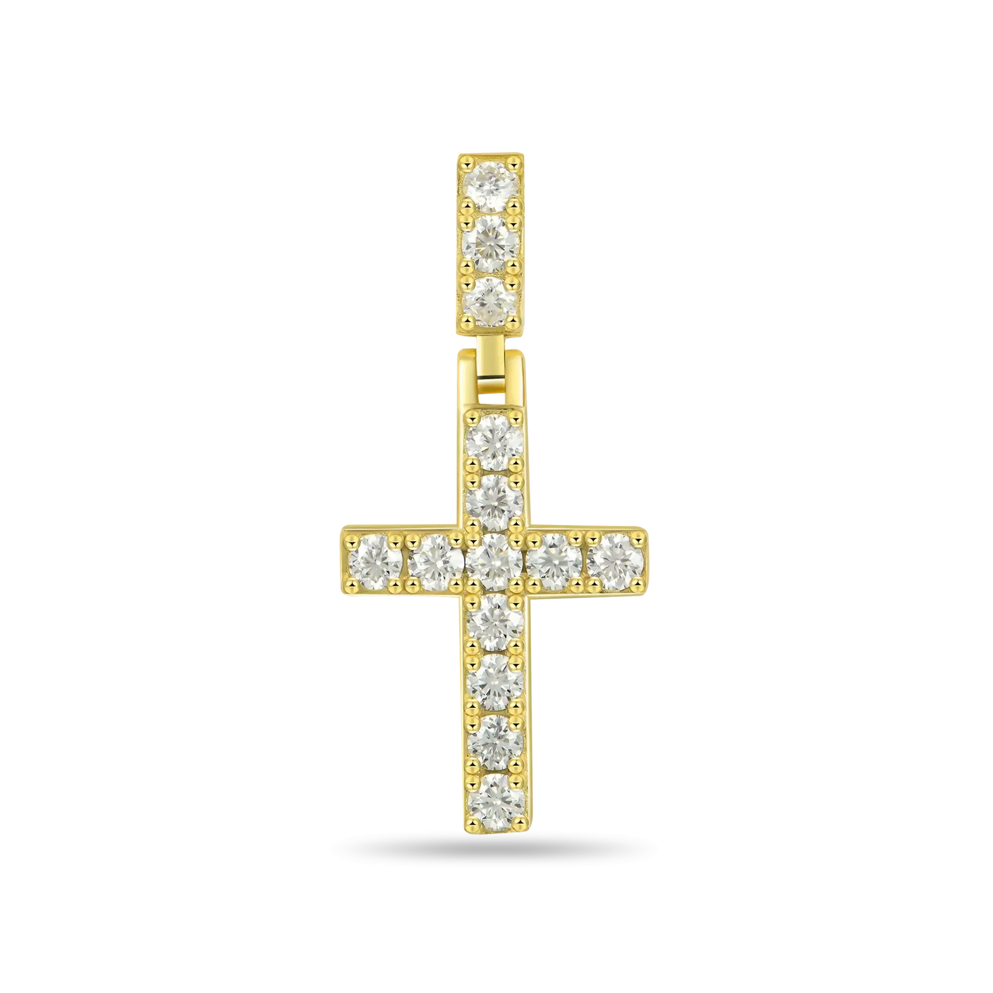 Solid Tennis Cross Pendant - Small