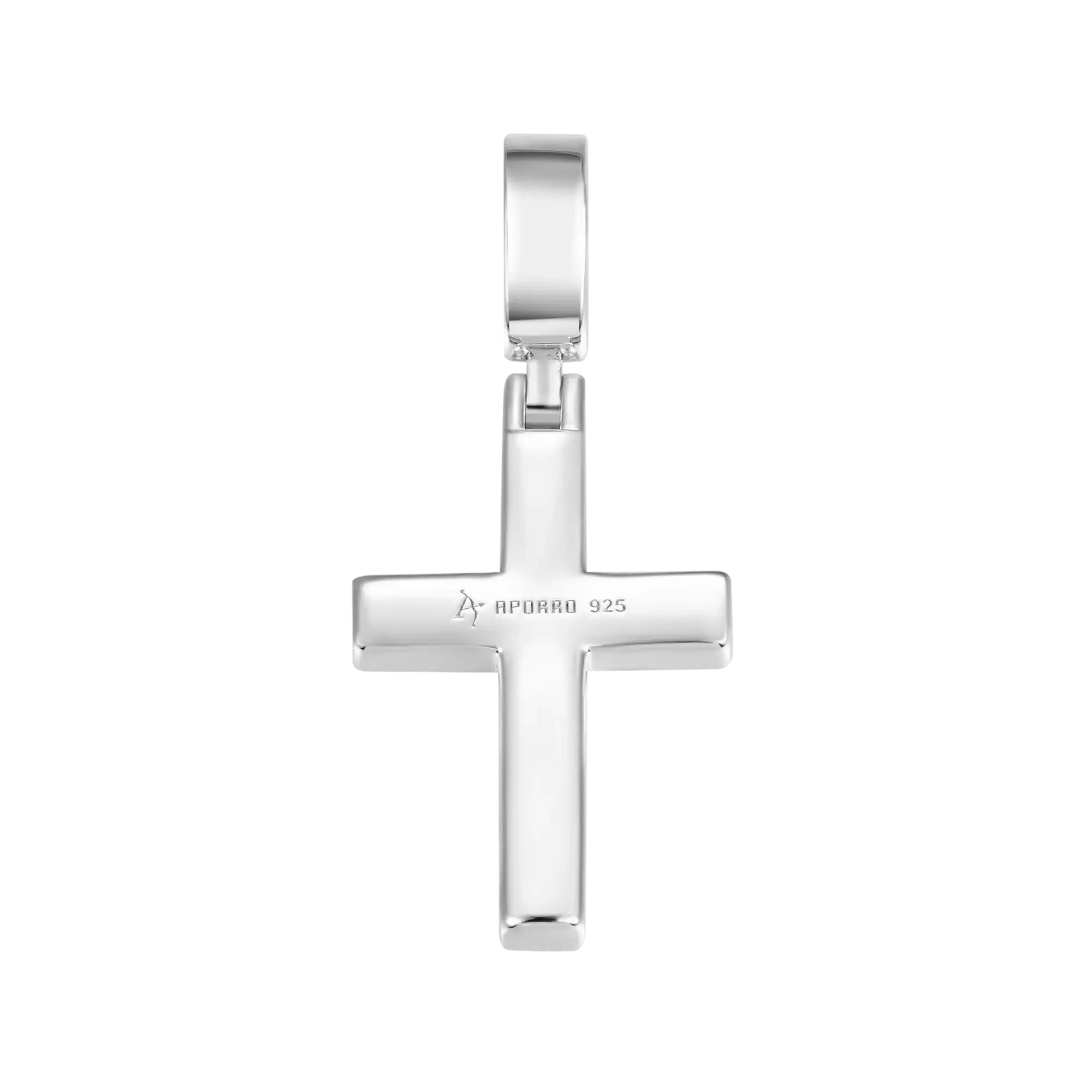 Solid Tennis Cross Pendant - Small