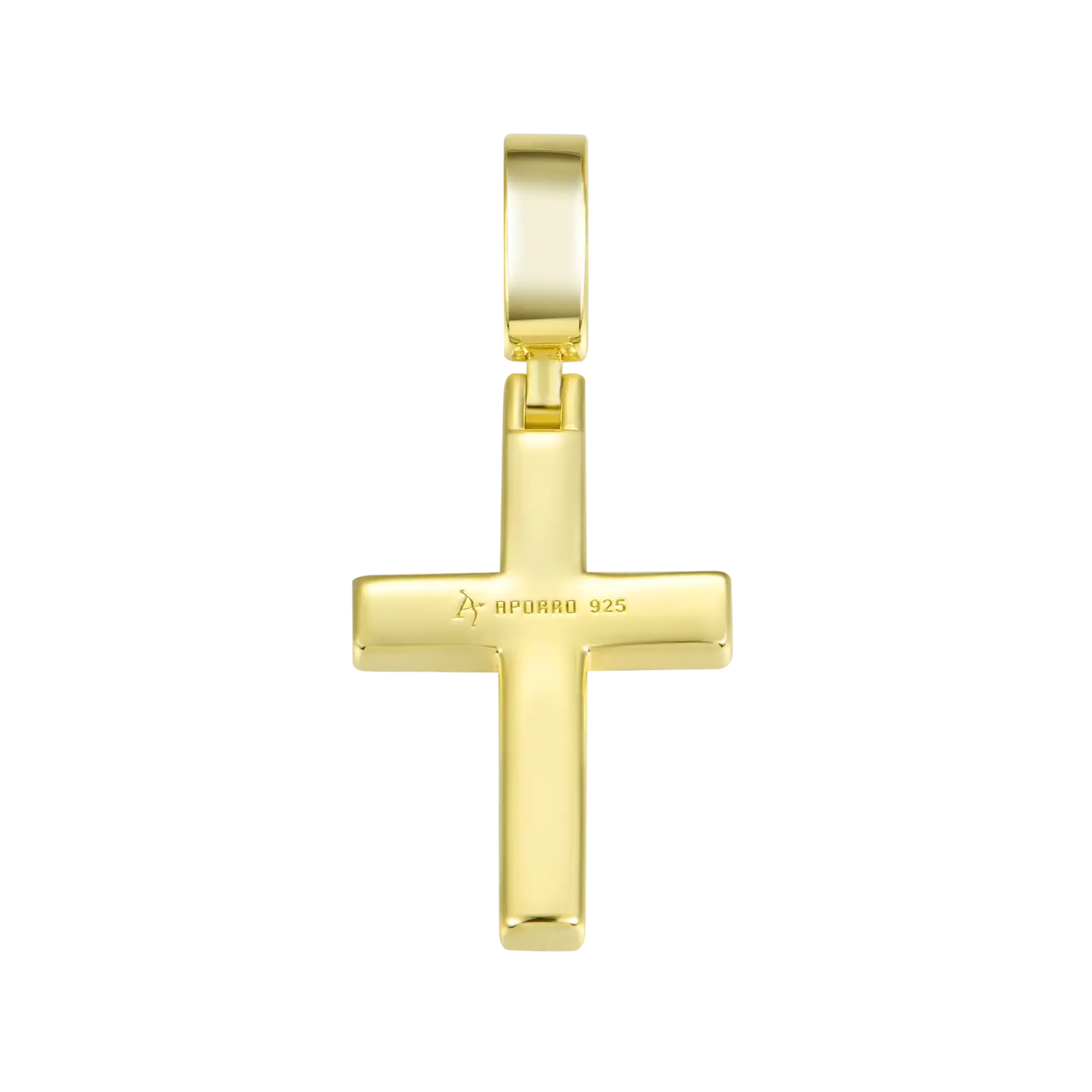 Solid Tennis Cross Pendant - Small