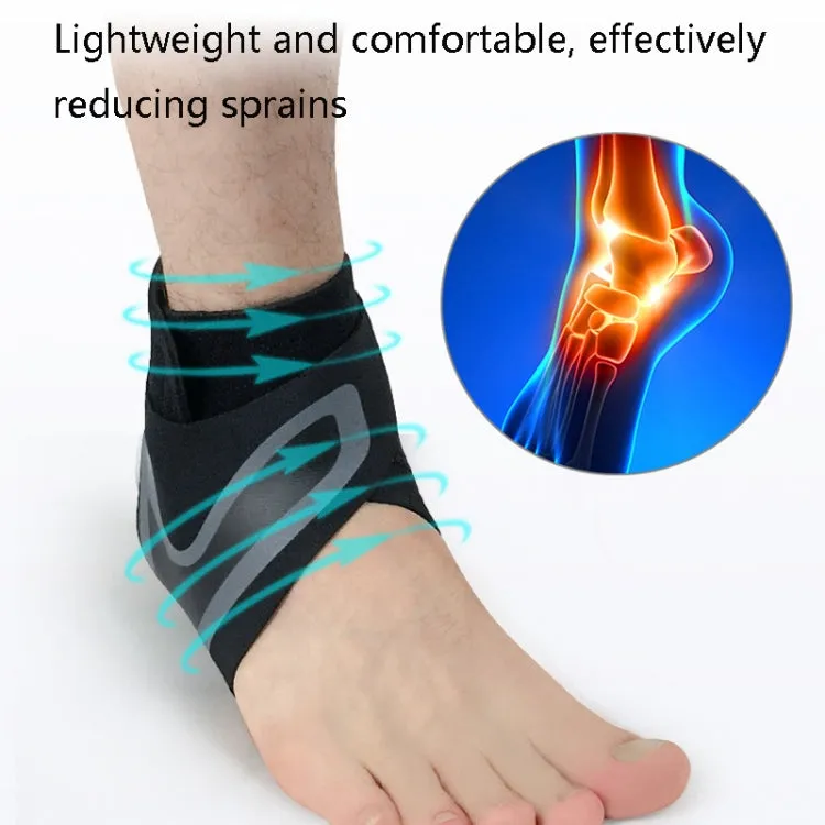 Sports Compression Anti-Sprain Ankle Guard Outdoor Basketball Football Climbing Protective Gear, Specification: S, Left Foot (Black Orange)