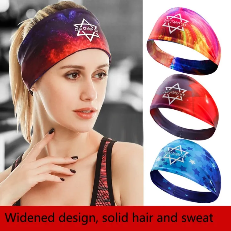 Sports Fitness Antiperspirant Headband Sweat-Absorbent Headband Sweatband(Red Light)