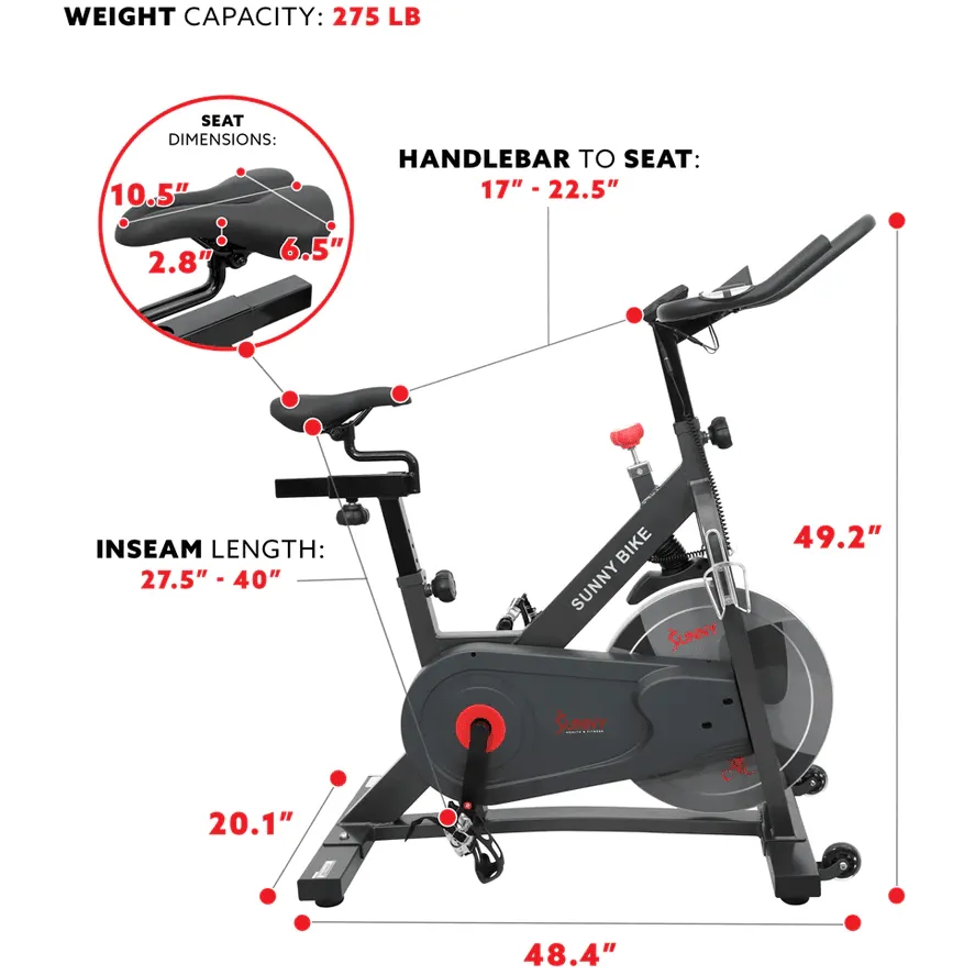 Sunny Health & Fitness Pro II Magnetic Indoor Cycling Bike