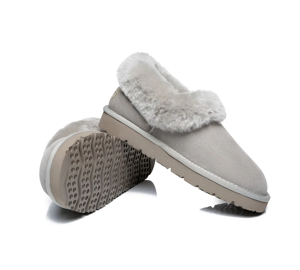 TARRAMARRA® UGG Slippers Women Sheepskin Wool Collar Clarrie