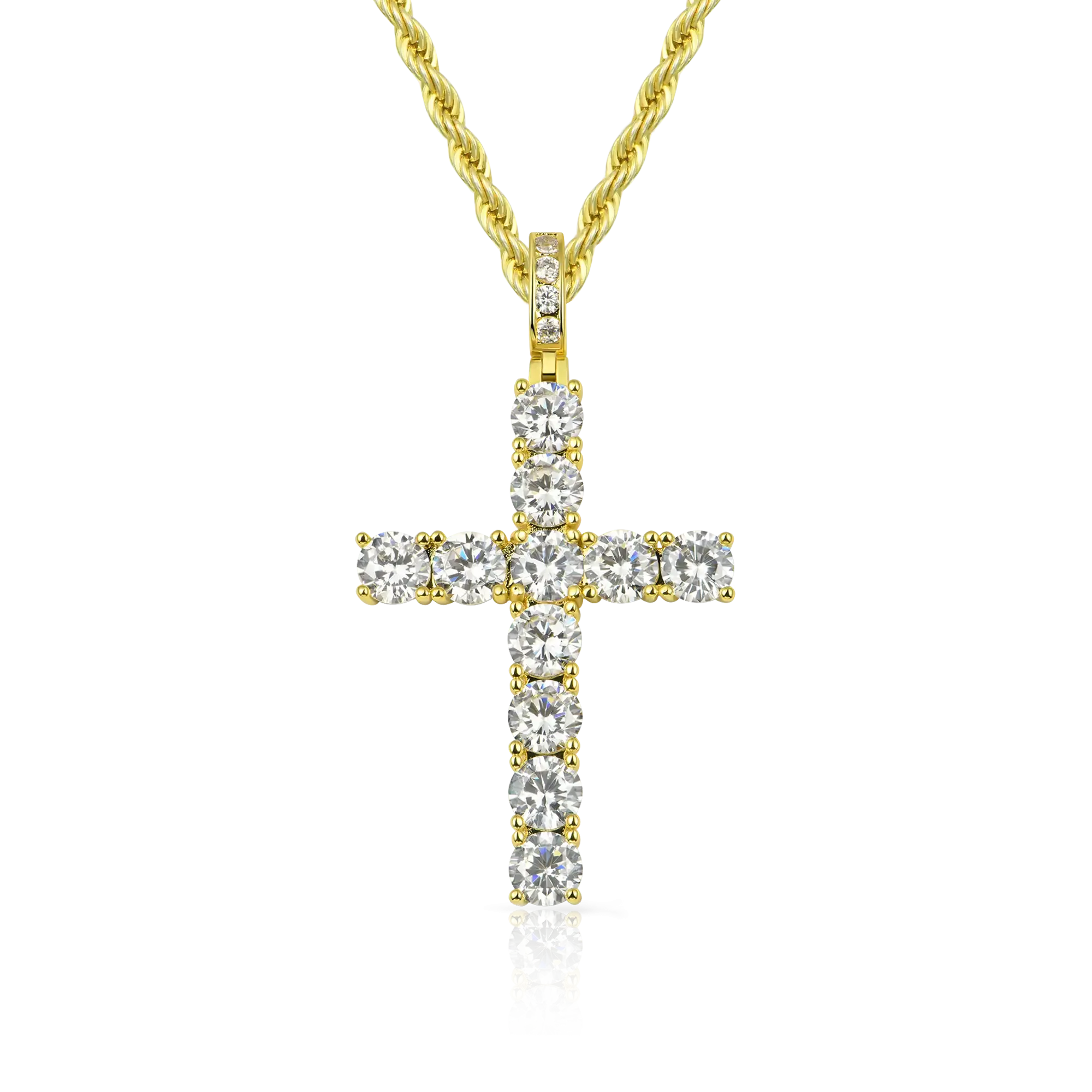 Tennis Cross Pendant - Medium