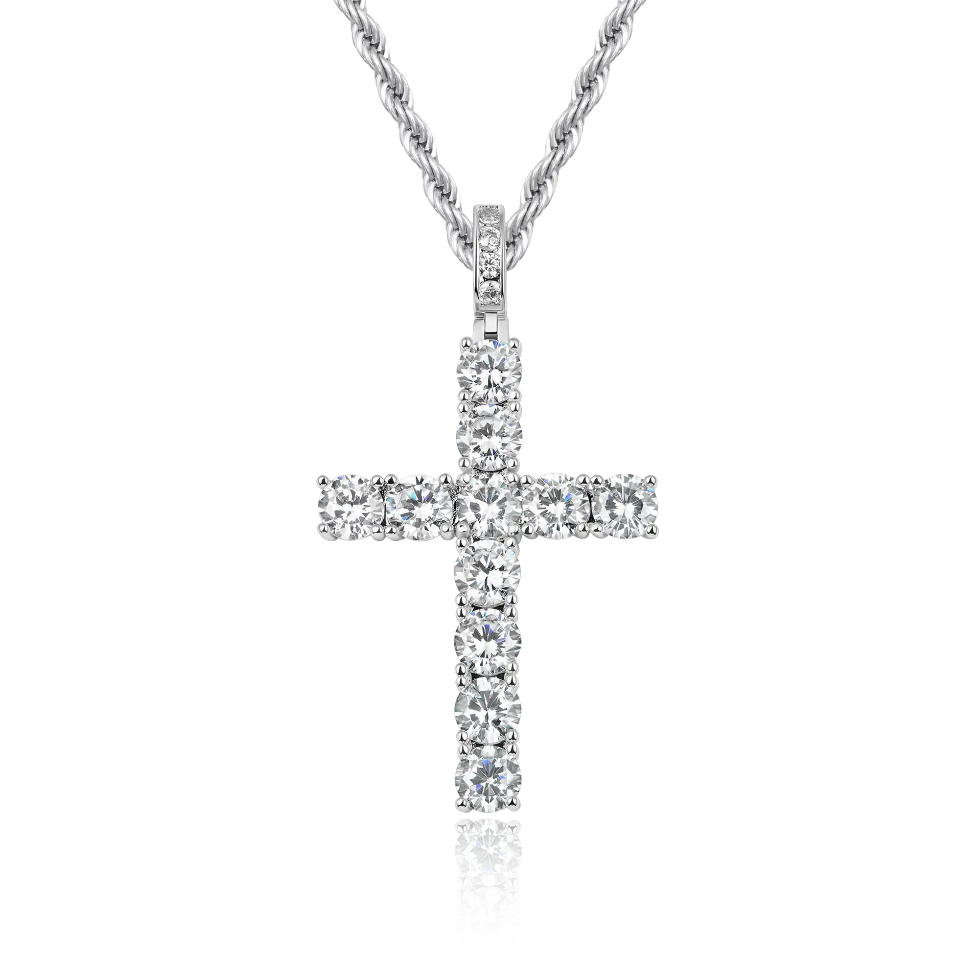 Tennis Cross Pendant - Medium