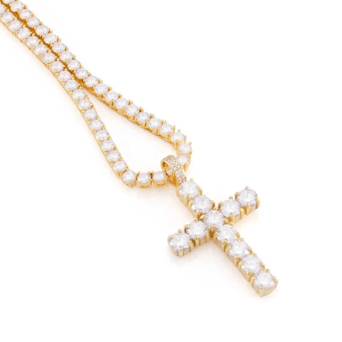 The 14K Gold Tennis Cross Set