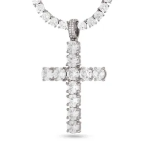 The White Gold Tennis Cross Set