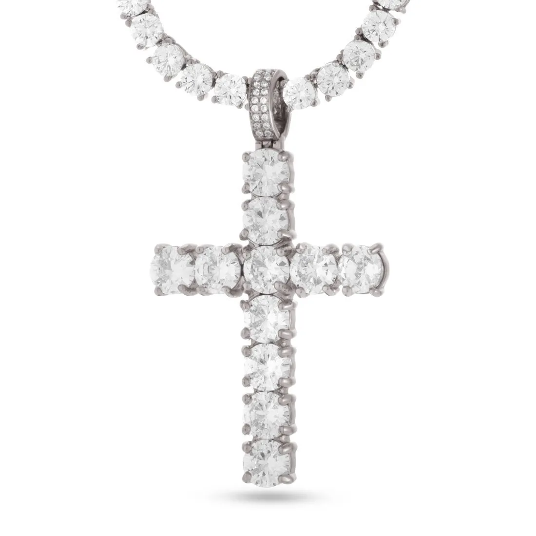 The White Gold Tennis Cross Set