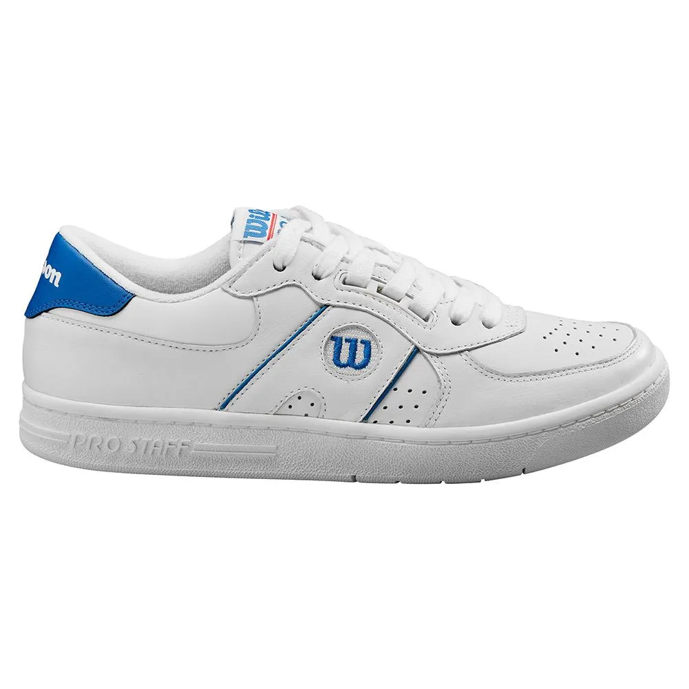 Unisex Pro Staff 87 Tennis Shoes White and Deja Vu Blue