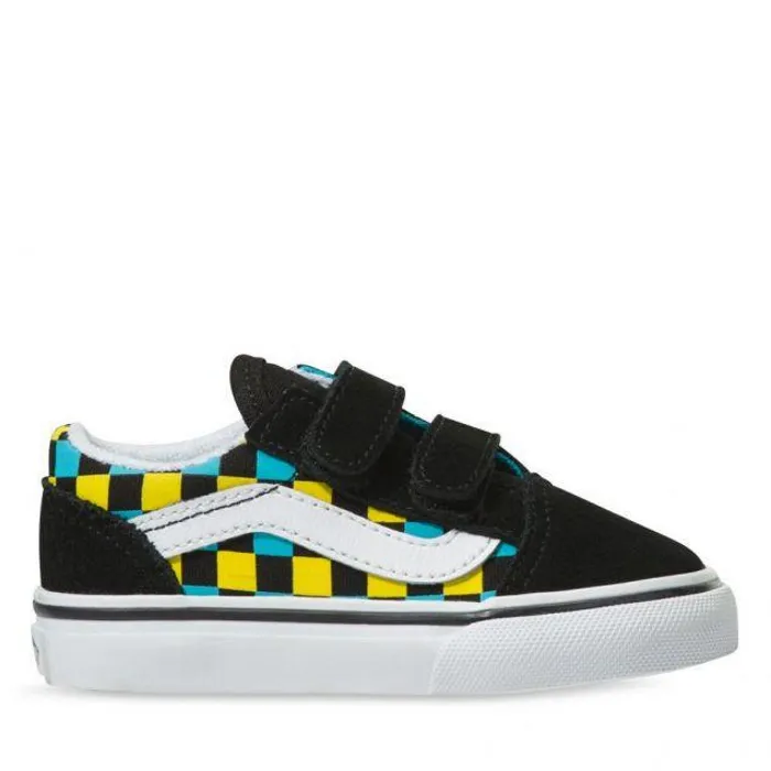 Vans Toddlers Old Skool V Neon Glow Check