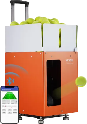 Vevor Tennis Ball Machine Bluetooth App-Controlled 5 Modes 29 Routes 110 km/h 100 Ball Capacity Portable New