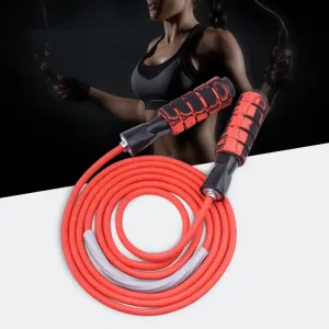 Weight-Bearing Skipping Rope Fitness Exercise Room Skipping Rope, Thickness: 6mm, Length: 3m(Red)