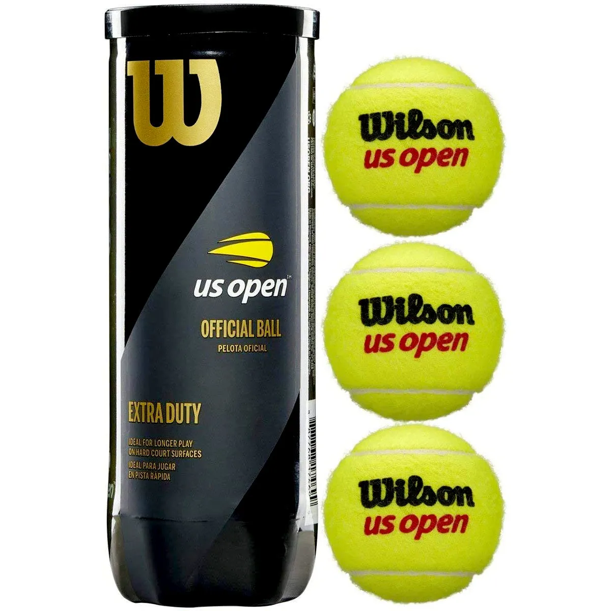 Wilson US Open Extra Duty Tennis Balls (1 Can)