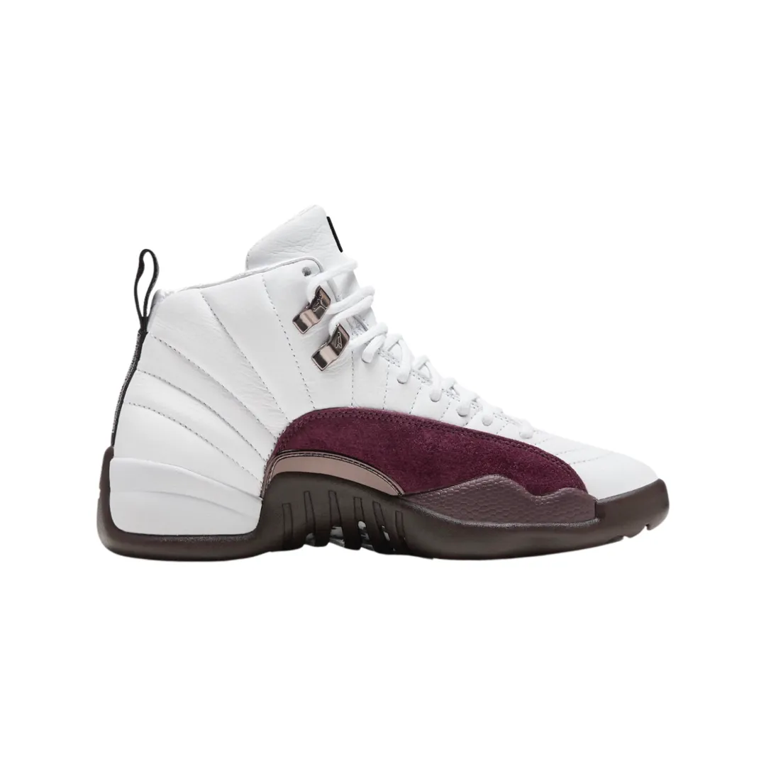 Women's Air Jordan 12 A Ma Maniere White Black Burgundy Crush