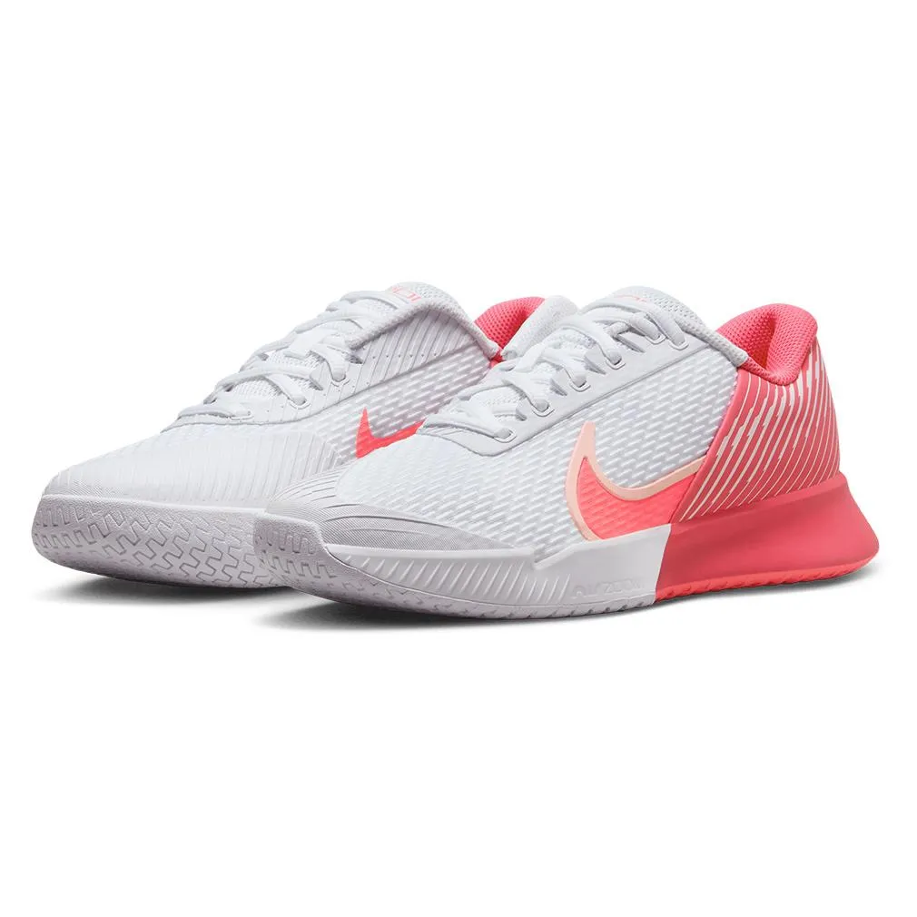 Womens Air Zoom Vapor Pro 2 Tennis Shoes White and Crimson Tint