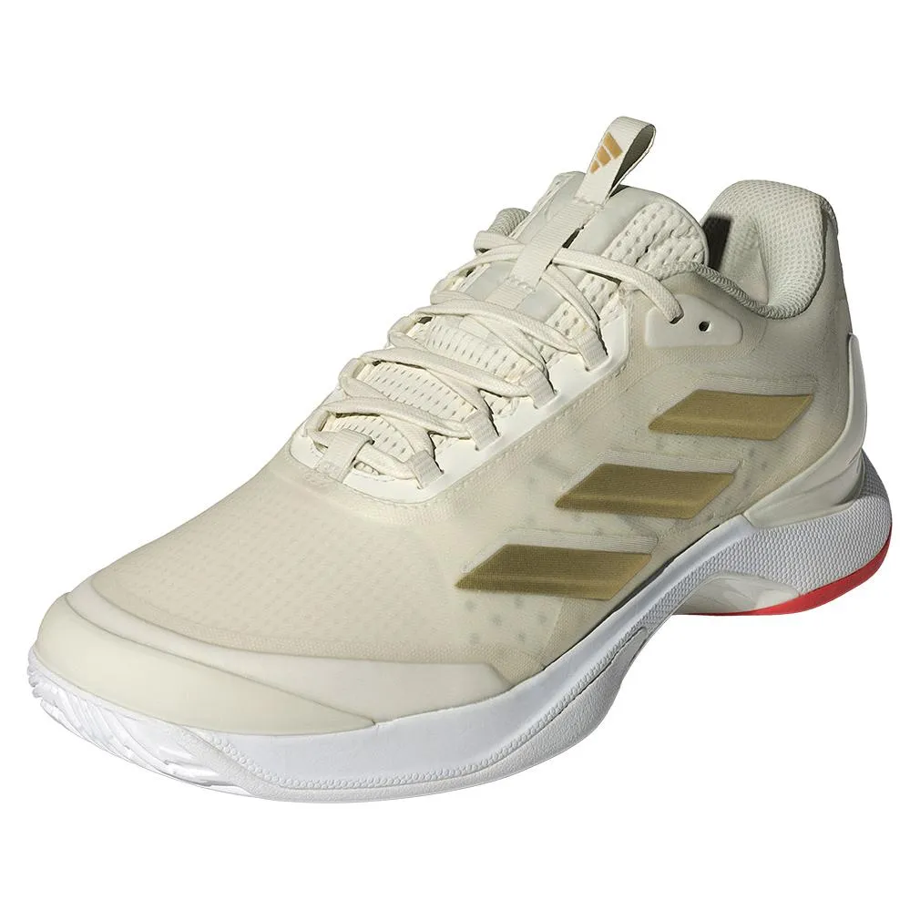 Womens Avacourt 2 Tennis Shoes Off White and Gold Metallic