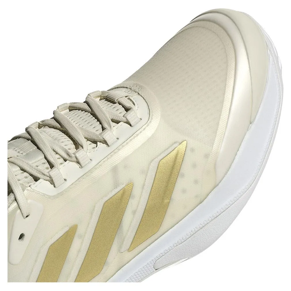 Womens Avacourt 2 Tennis Shoes Off White and Gold Metallic