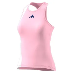 Women`s Clubhouse Premium Tennis Tank Clear Pink and White