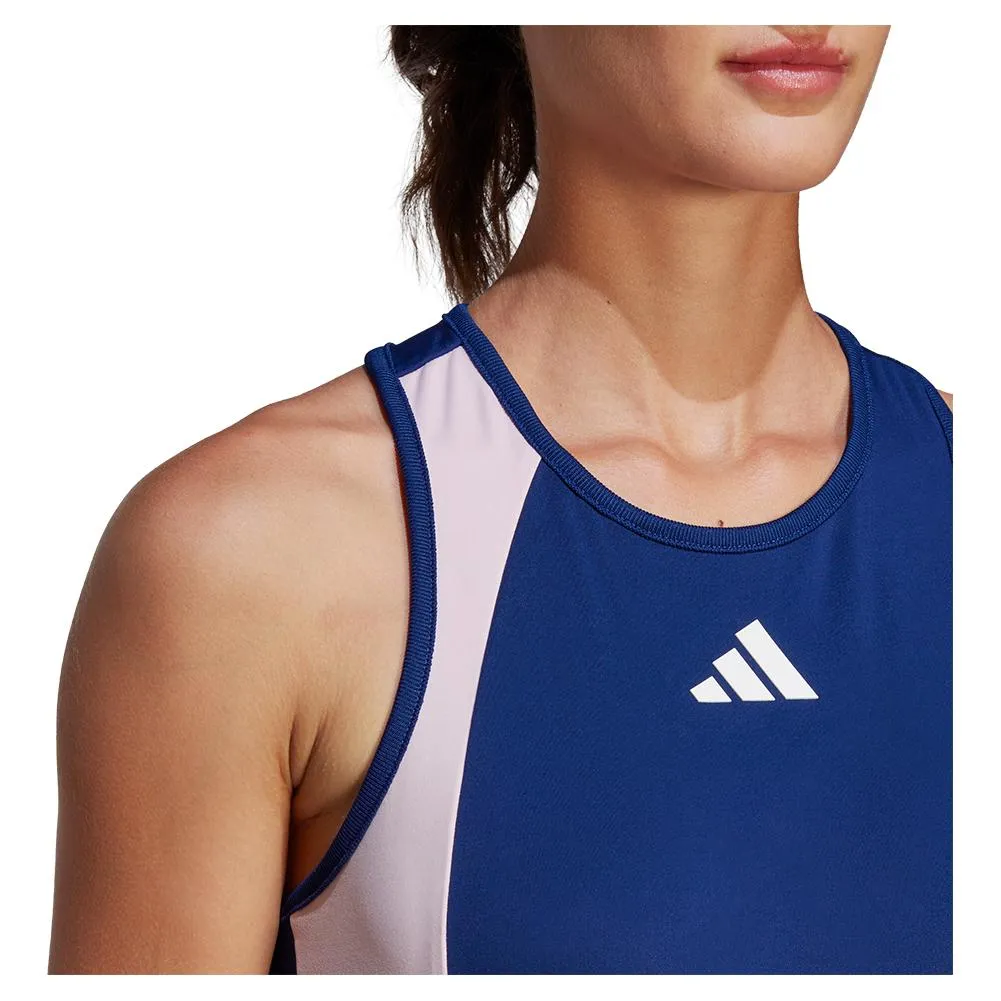 Women's Clubhouse Premium Tennis Tank Victory Blue and Clear Pink