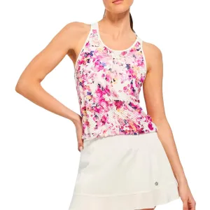 Women's Core Tennis Tank Daisy Chain and White