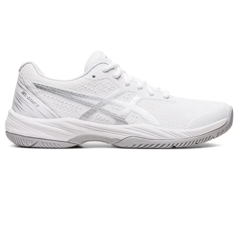 Women`s GEL-Game 9 Tennis Shoes White and Pure Silver