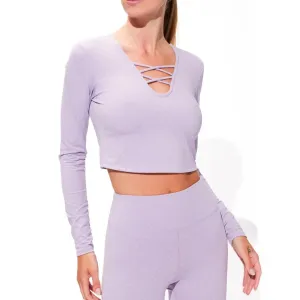 Women's Heartbreaker Long Sleeve Tennis Top Wisteria