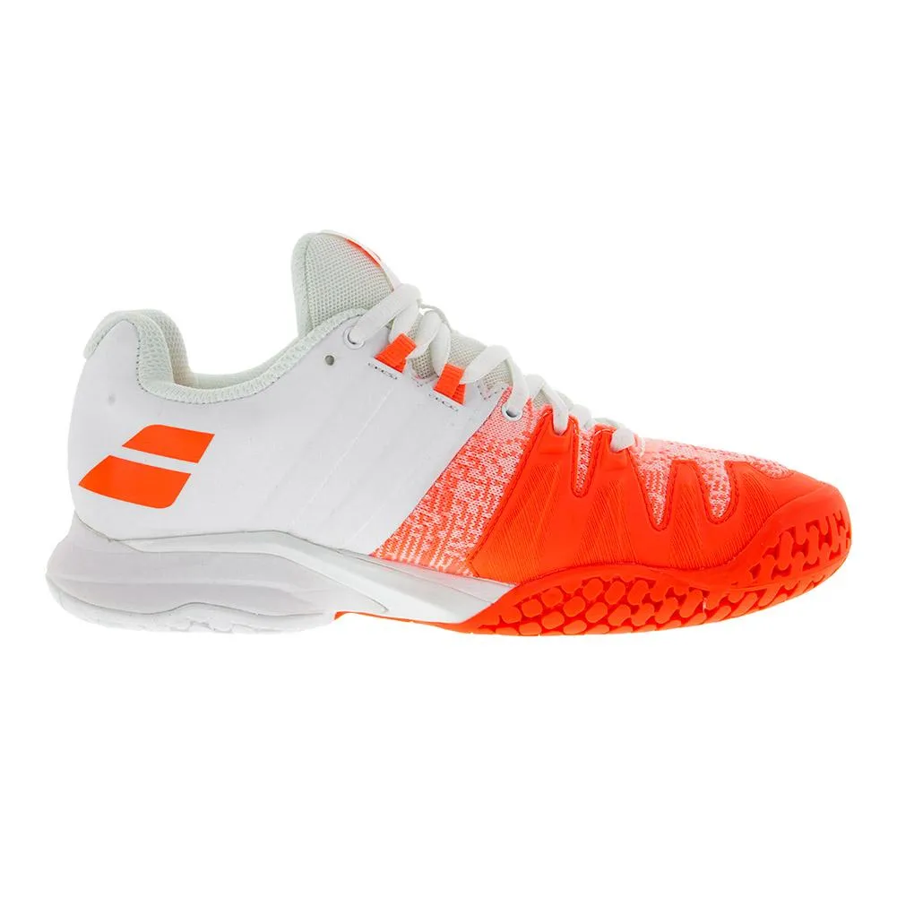 Women's Propulse Blast White and Fluo Strike All Court Tennis Shoes