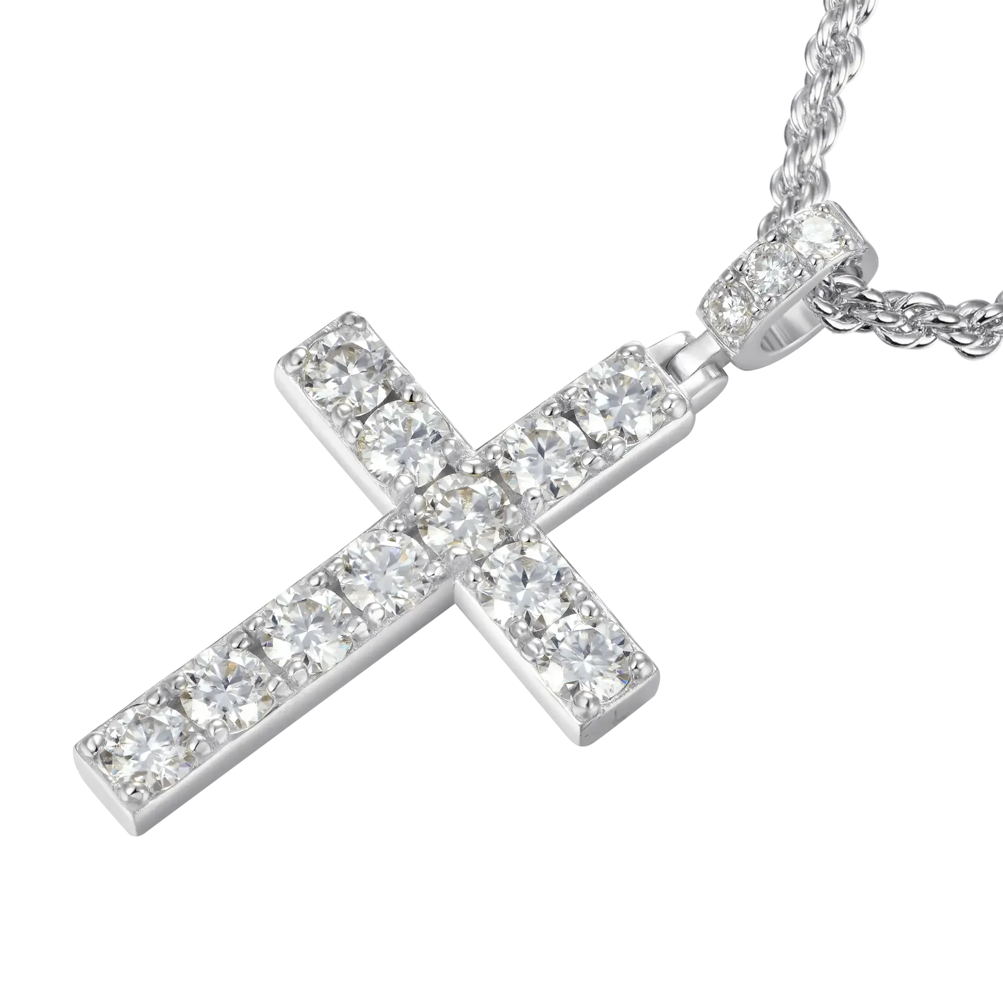 Women's Solid Tennis Cross Pendant - Large