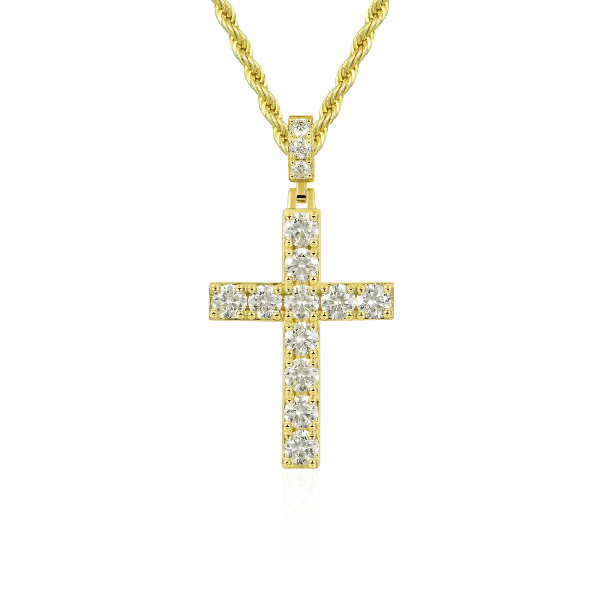 Women's Solid Tennis Cross Pendant - Large