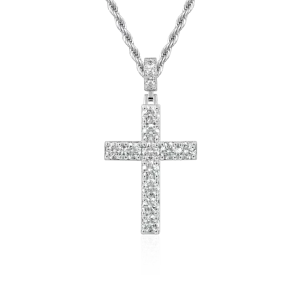 Women's Solid Tennis Cross Pendant - Large