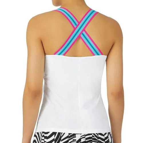 Women's Tie Breaker Cross Back Tennis Tank