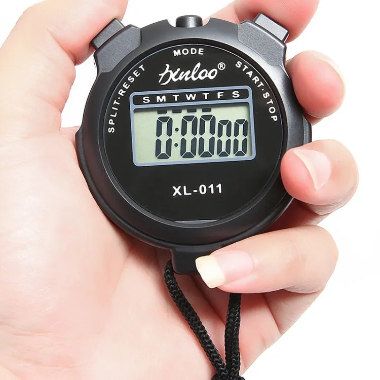 XINLOO XL-011 Display Single Memory Stopwatch Running Fitness Training Electronic Timer(Black)